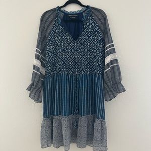 Hemant & Nandita Blue Tiered Dress